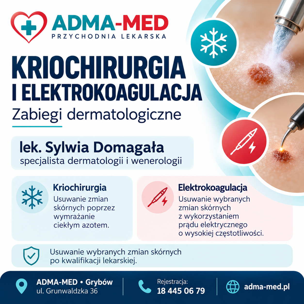 Kriochirurgia i elektrokoagulacja w ADMA-MED